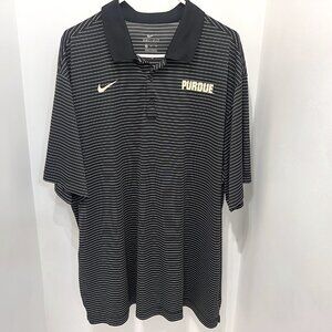 Like new Nike Dri-fit Purdue Polo Mens 3XL Collegiate Stripes